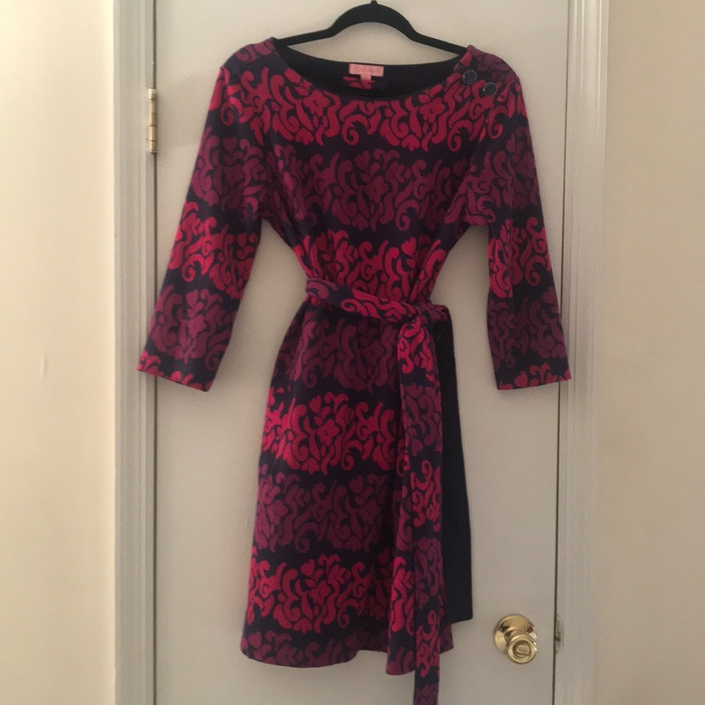 Lilly Pulitzer patterned boat neck dress